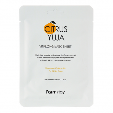 Тканинна маска з екстрактом юдзу FarmStay Citrus Yuja Vitalizing Mask Sheet Тканинна маска з екстрактом юдзу FarmStay Citrus Yuja Vitalizing Mask Sheet